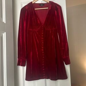 Mini velvet dress